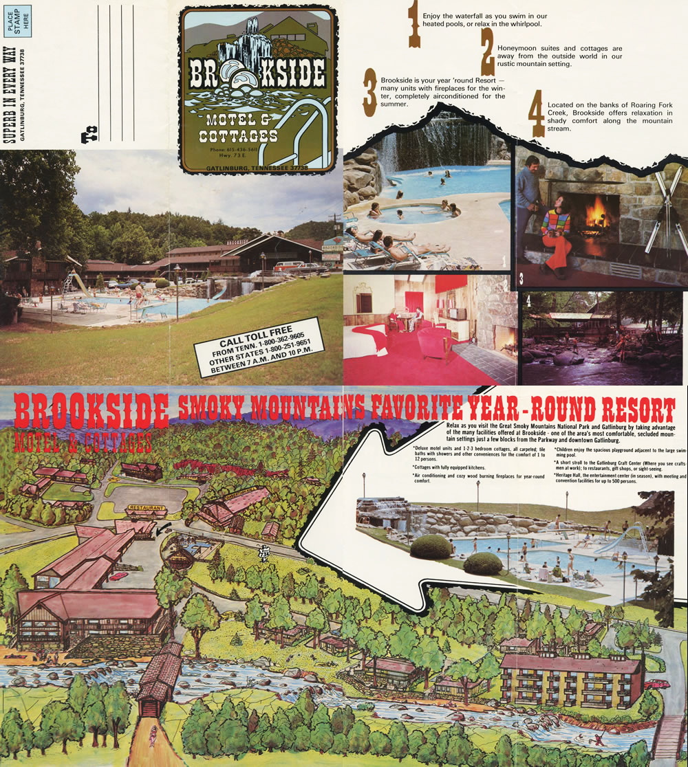 Brookside Lodge (Brookside Motel and Ranch House) - Vintage Brochure